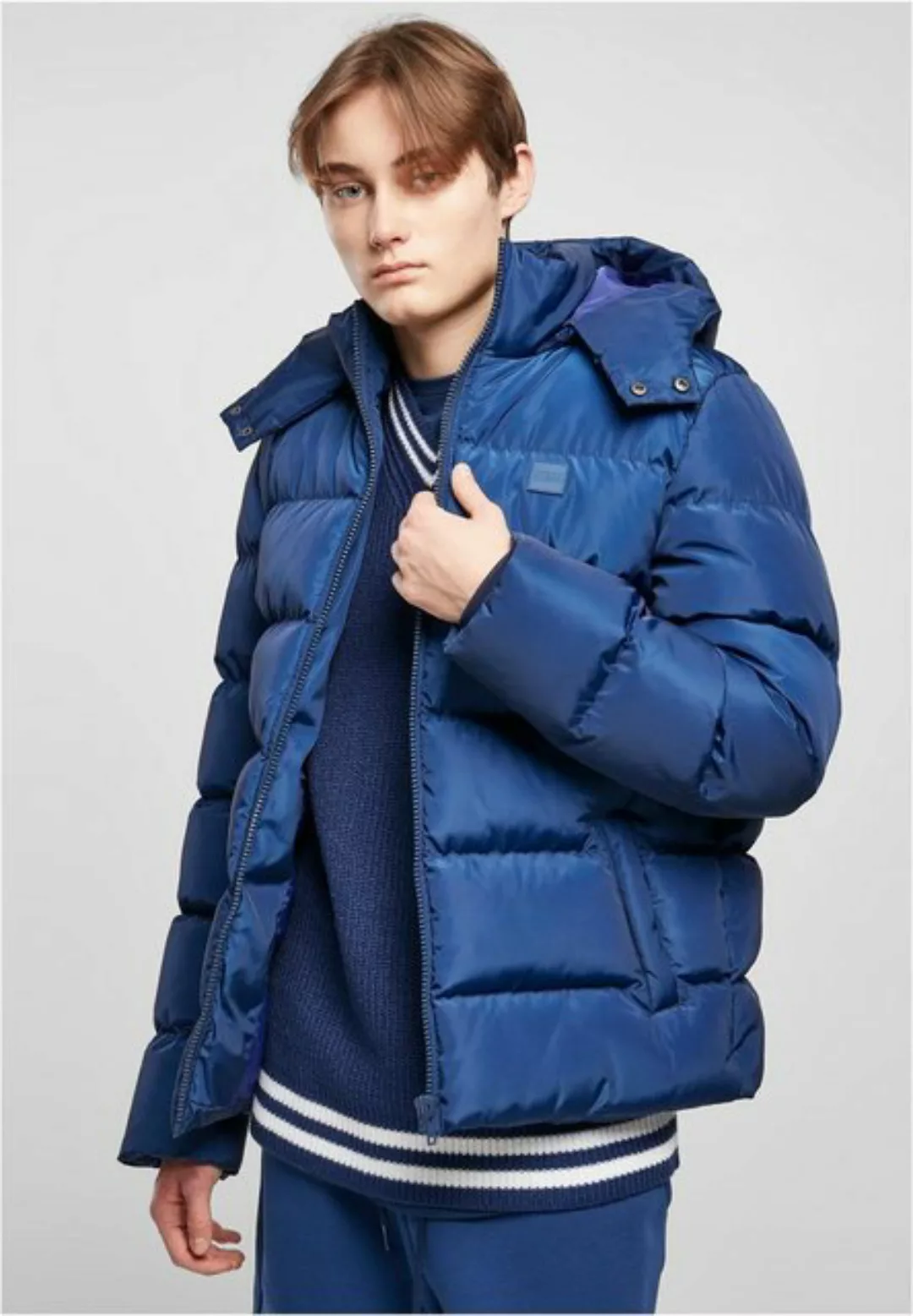 URBAN CLASSICS Winterjacke TB1807 - Hooded Puffer Jacket spaceblue M günstig online kaufen