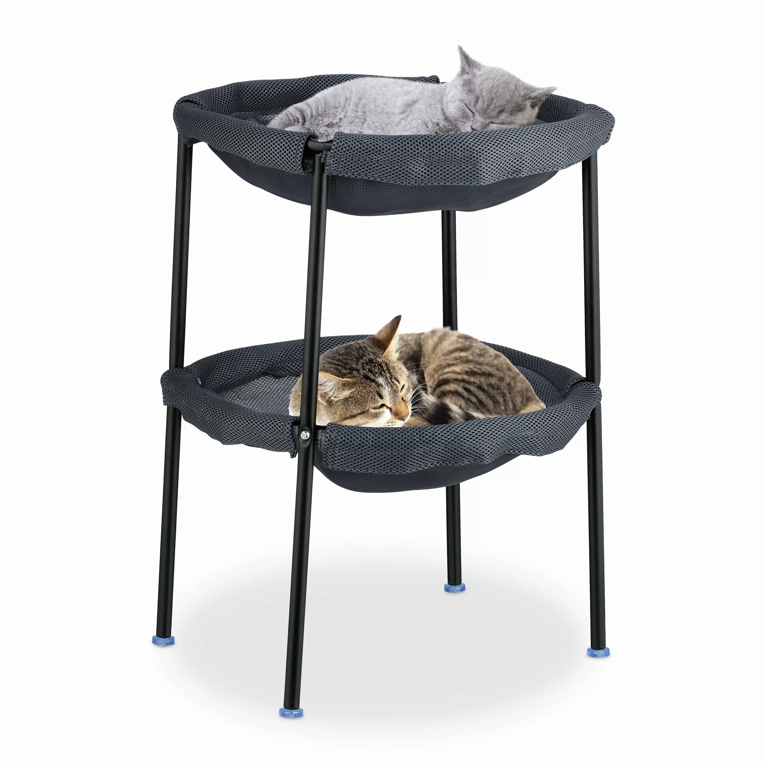 relaxdays Katzen-Hängematte Stehende Katzenhängematte 2 Etagen, günstig online kaufen