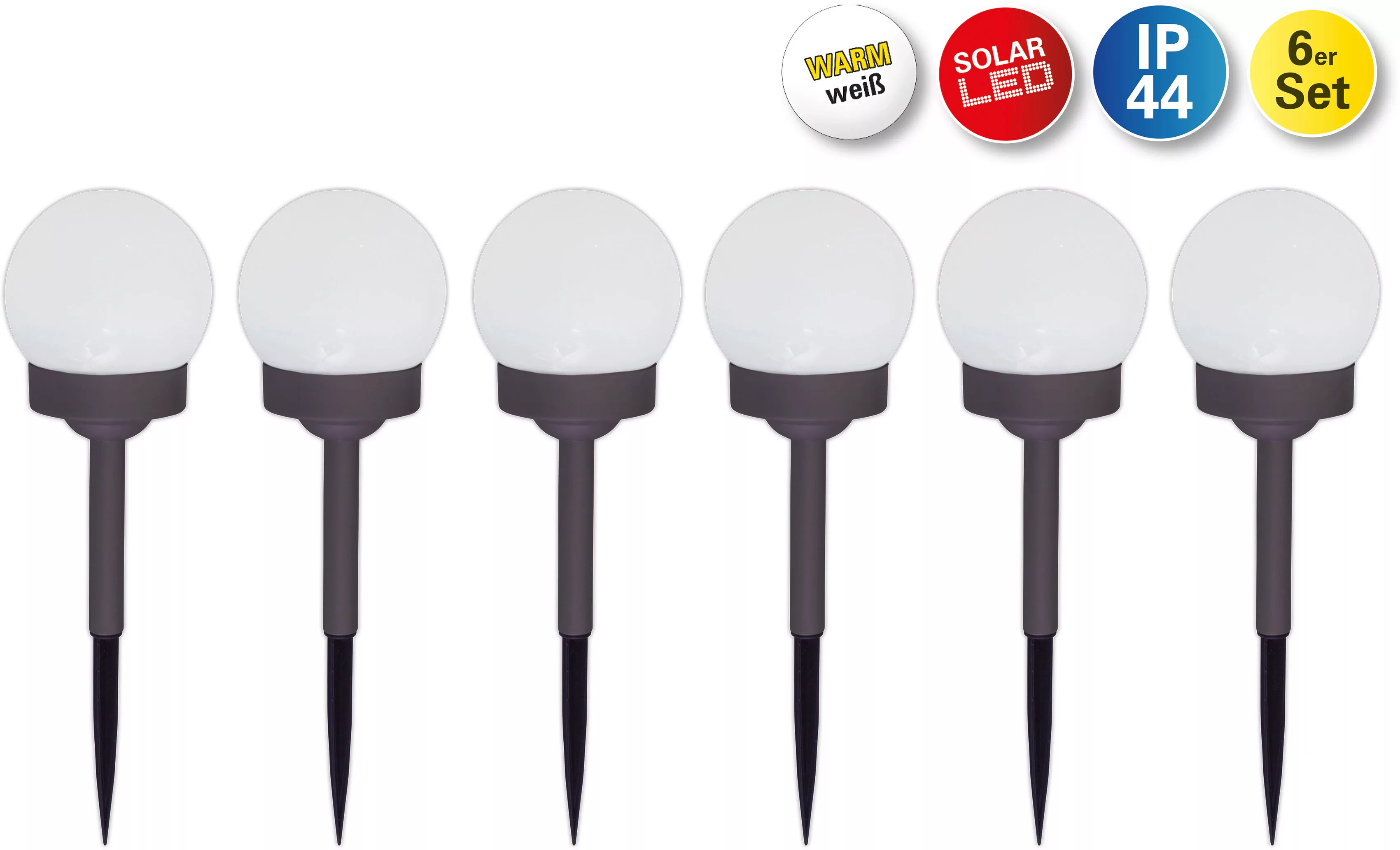 näve LED Solarleuchte "Ground Spikes", 6 flammig, LED 6er Set Solarleuchten günstig online kaufen