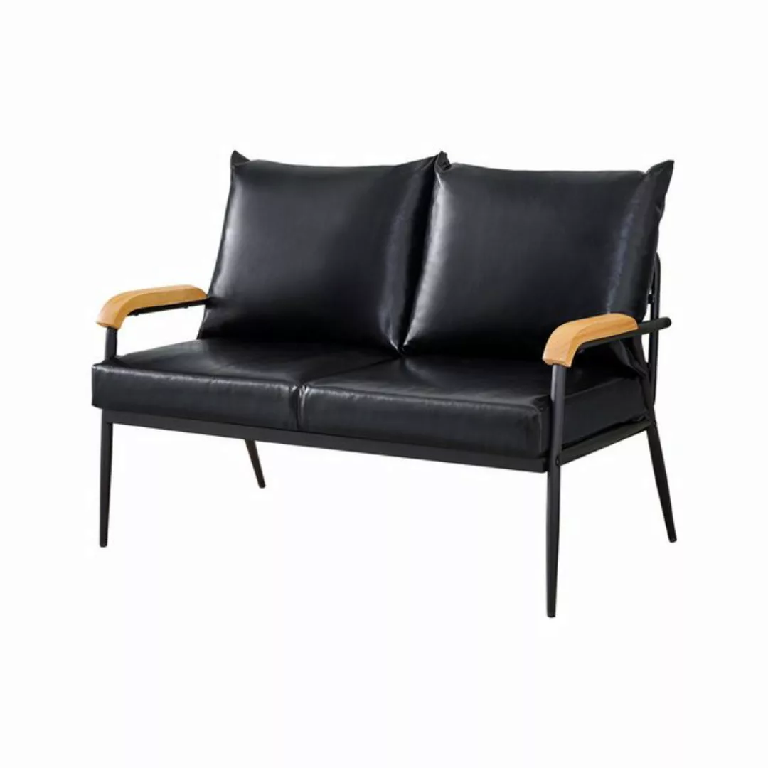 CLIPOP Sofa 2-Sitzer Sofa, gepolsterte Couch mit Armlehnen, 110x61x81cm Kun günstig online kaufen