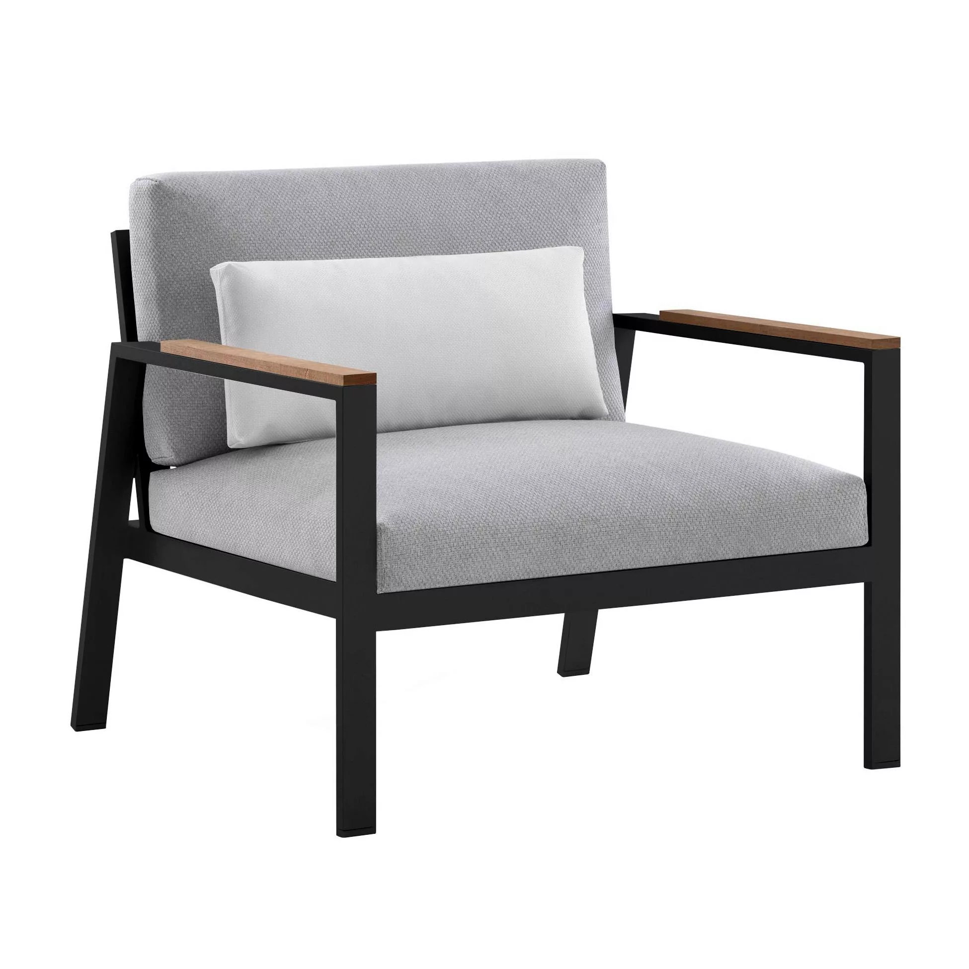 Gandia Blasco - Timeless Outdoor Sessel 85x84x76cm - schwarz RAL 9011/grau/ günstig online kaufen