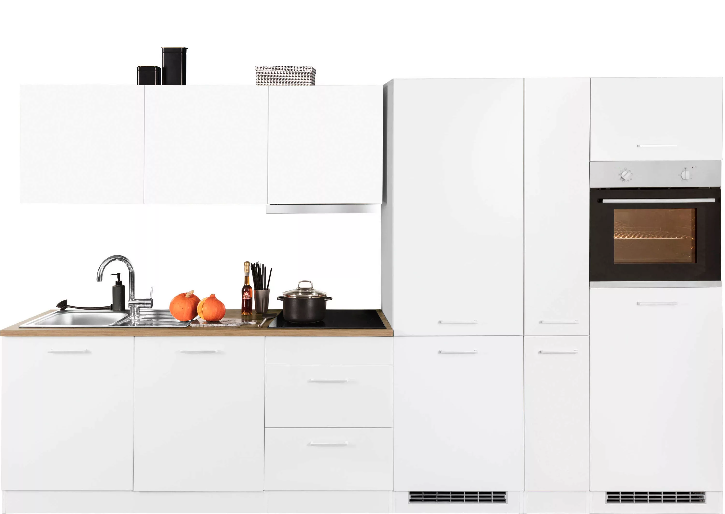 HELD MÖBEL Küchenzeile "Kehl", mit E-Geräten, 330cm, inkl. Kühl/Gefrierkomb günstig online kaufen