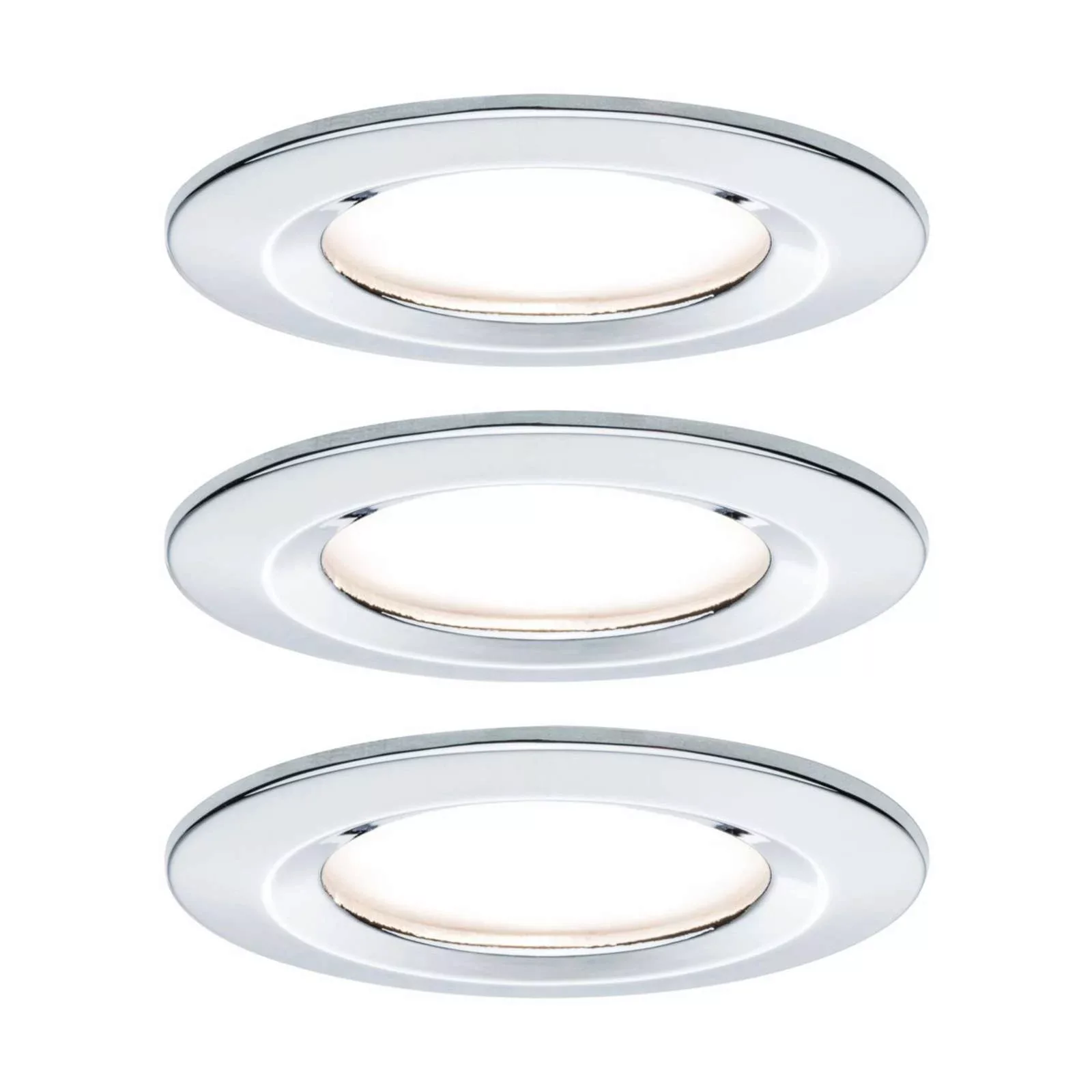 Paulmann LED-Einbauspot Nova Coin 3er chrom rund dimmbar günstig online kaufen