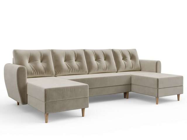 ALTDECOR Wohnlandschaft PALER-U, Couch mit Schlaffunktion, Stauraum Ecksofa günstig online kaufen