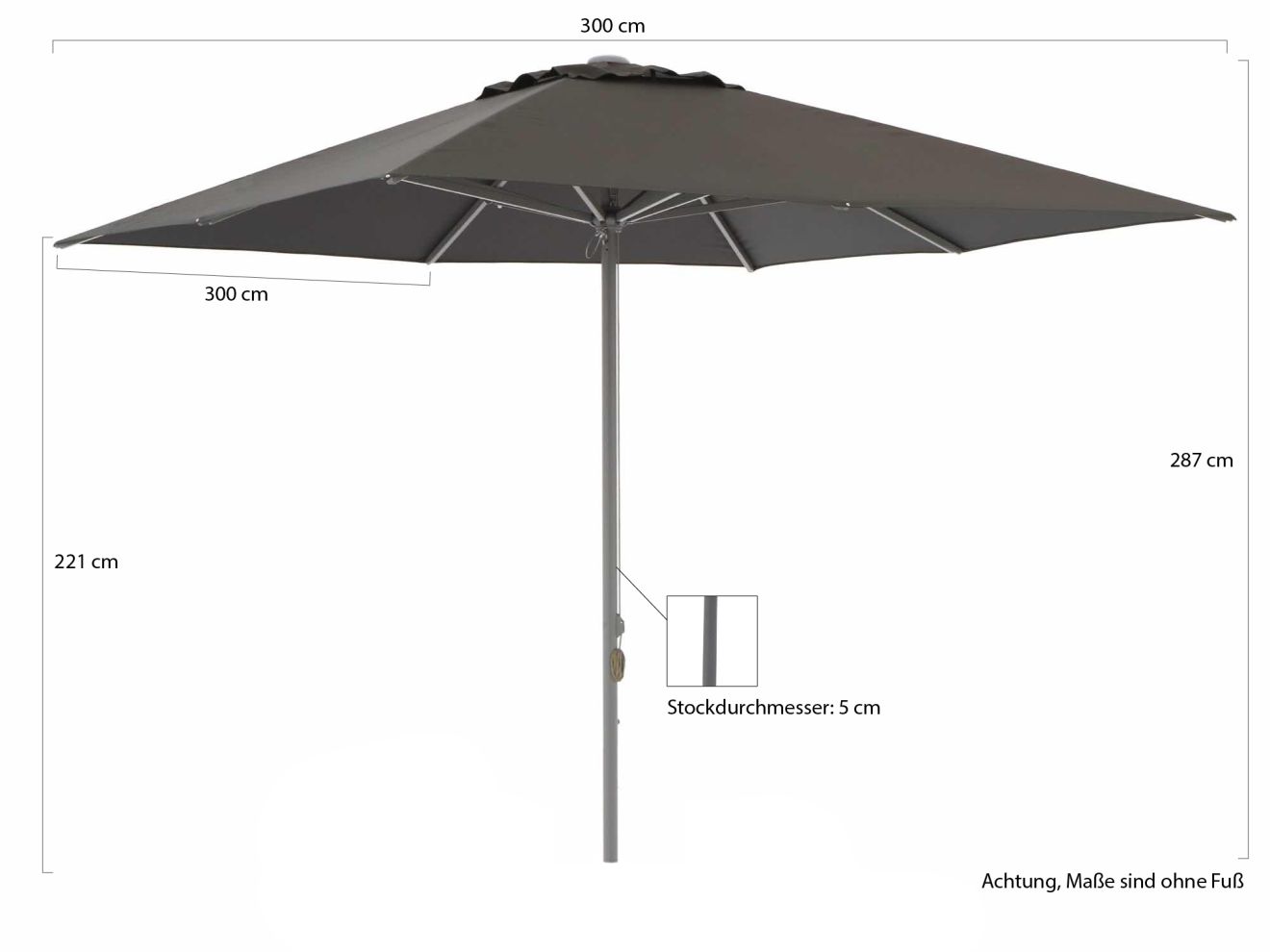 Shadowline Cuba Sonnenschirm 300x300 cm günstig online kaufen