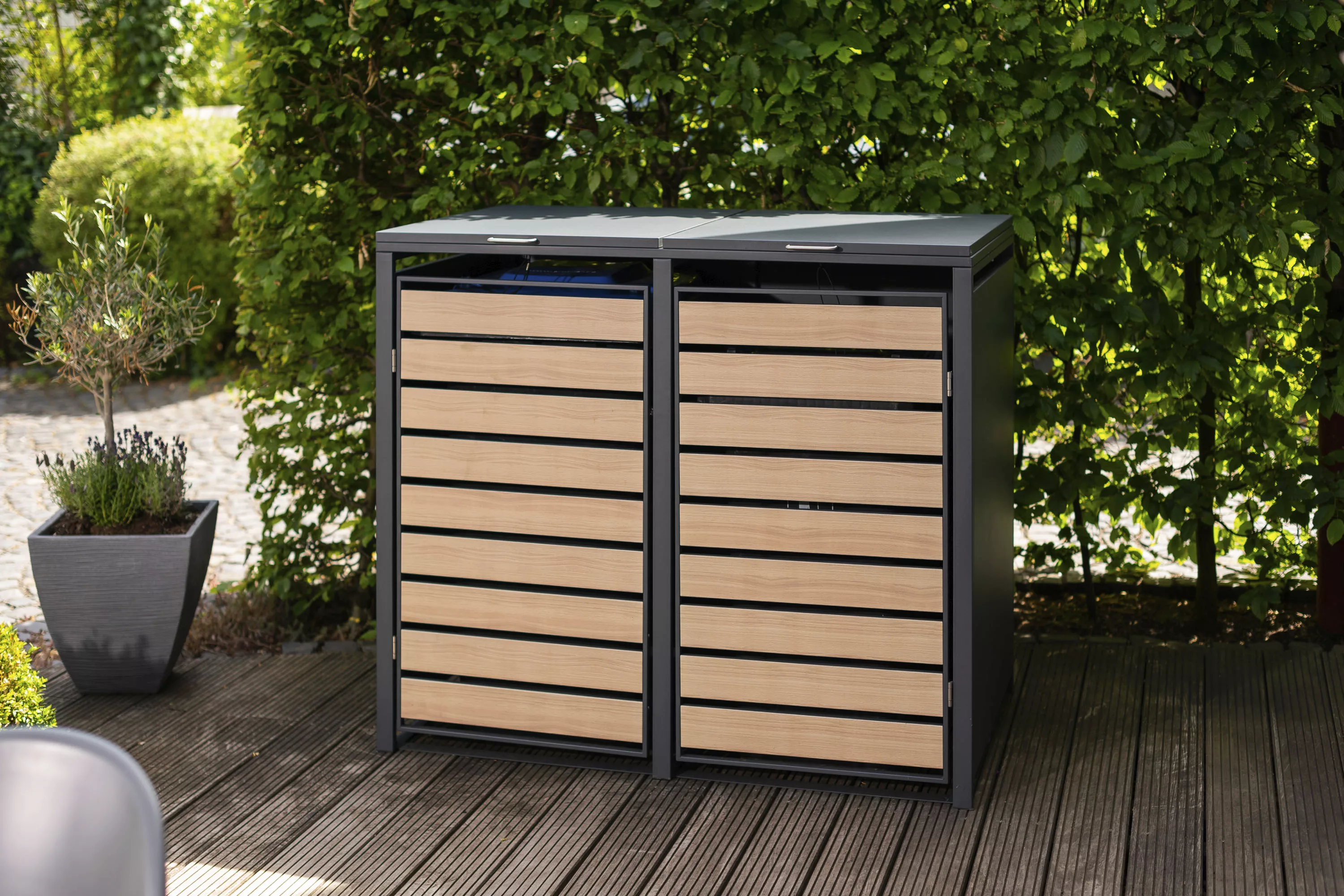 WESTMANN Mülltonnenbox "für 2 Mülltonnen à 240 l", HxBxT: 116x132x80cm, mit günstig online kaufen