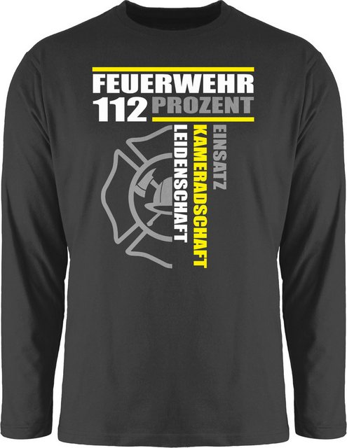 Shirtracer Rundhalsshirt Feuerwehr 112 Prozent Einsatz Kameradschaft Leiden günstig online kaufen