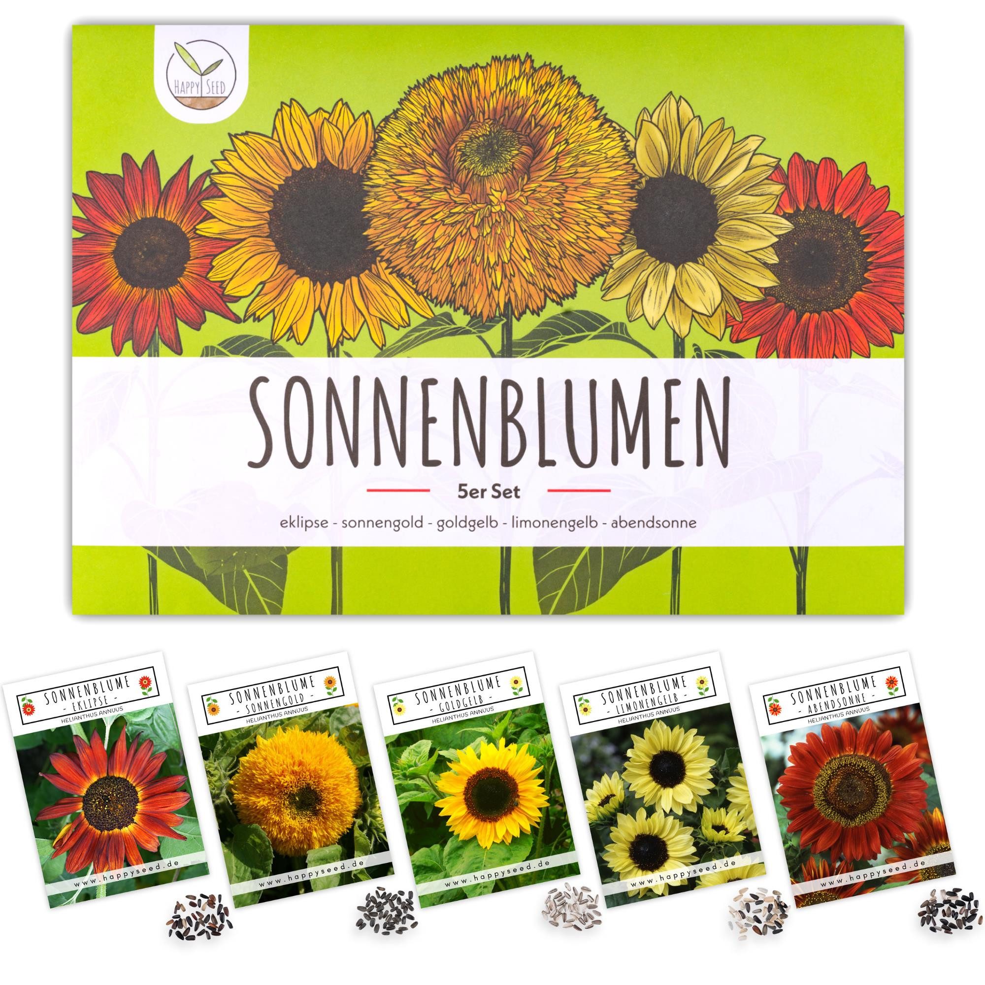 HappySeed Blumensamen Farbenfrohe Sonnenblumen Samen - günstig online kaufen