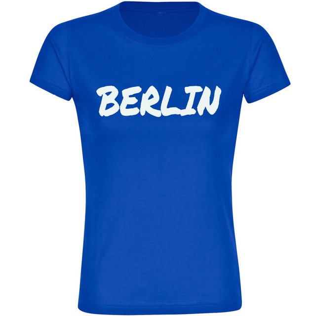 multifanshop T-Shirt Damen Berlin blau - Textmarker - Frauen günstig online kaufen