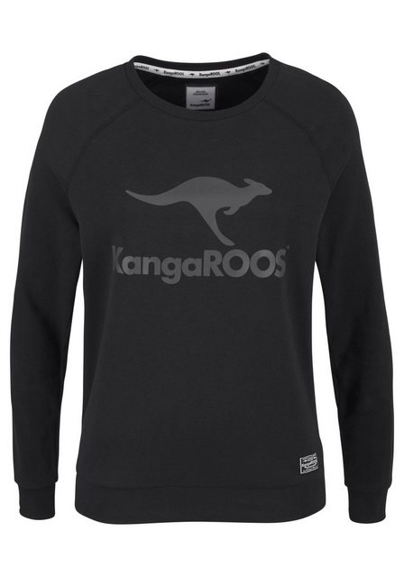 KangaROOS Sweatshirt Langarm, figurumspielender Schnitt, mit Print, Rundhal günstig online kaufen