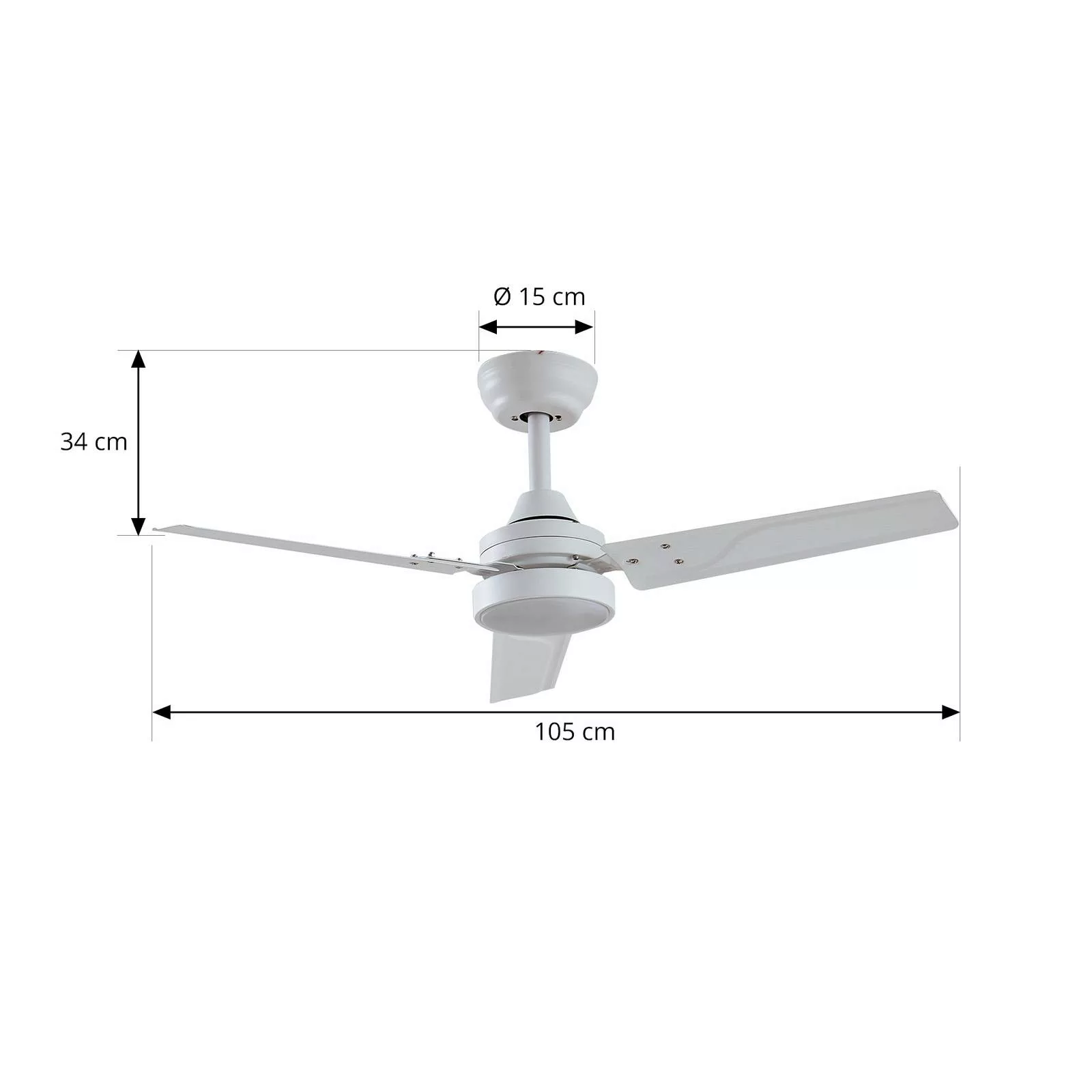 Lindby LED-Deckenventilator Aerallo, weiß, CCT, leise günstig online kaufen