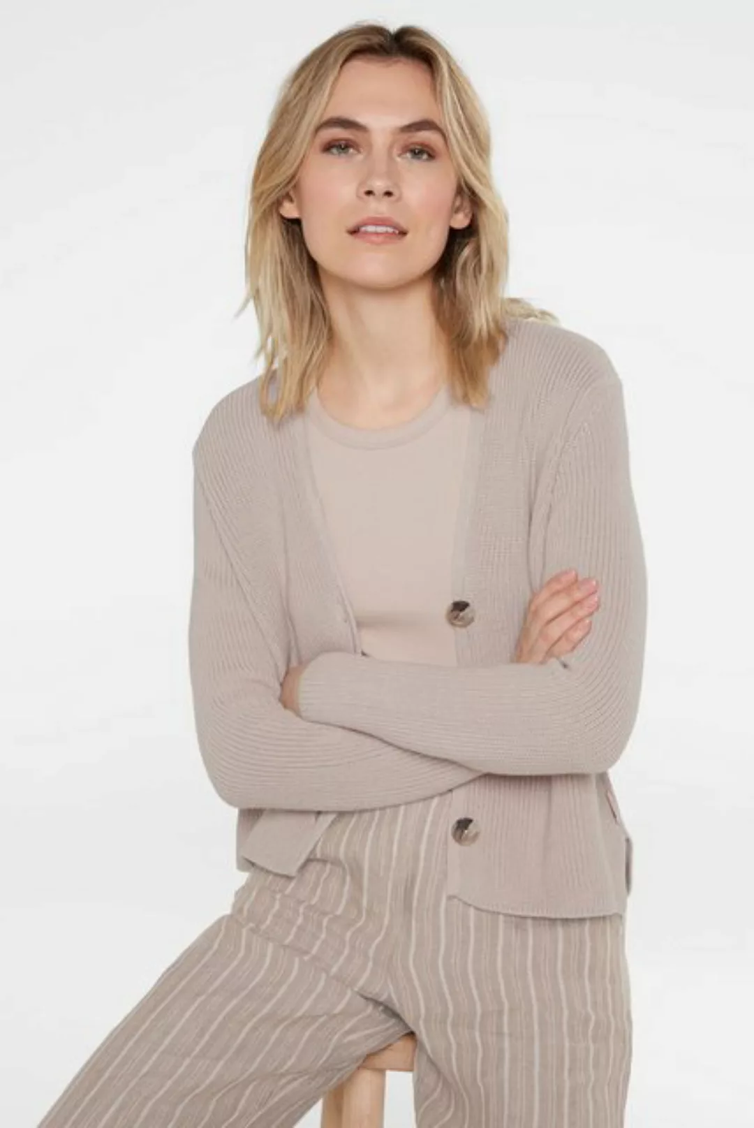 SENSES.THE LABEL Cardigan im Rippstrickmuster günstig online kaufen