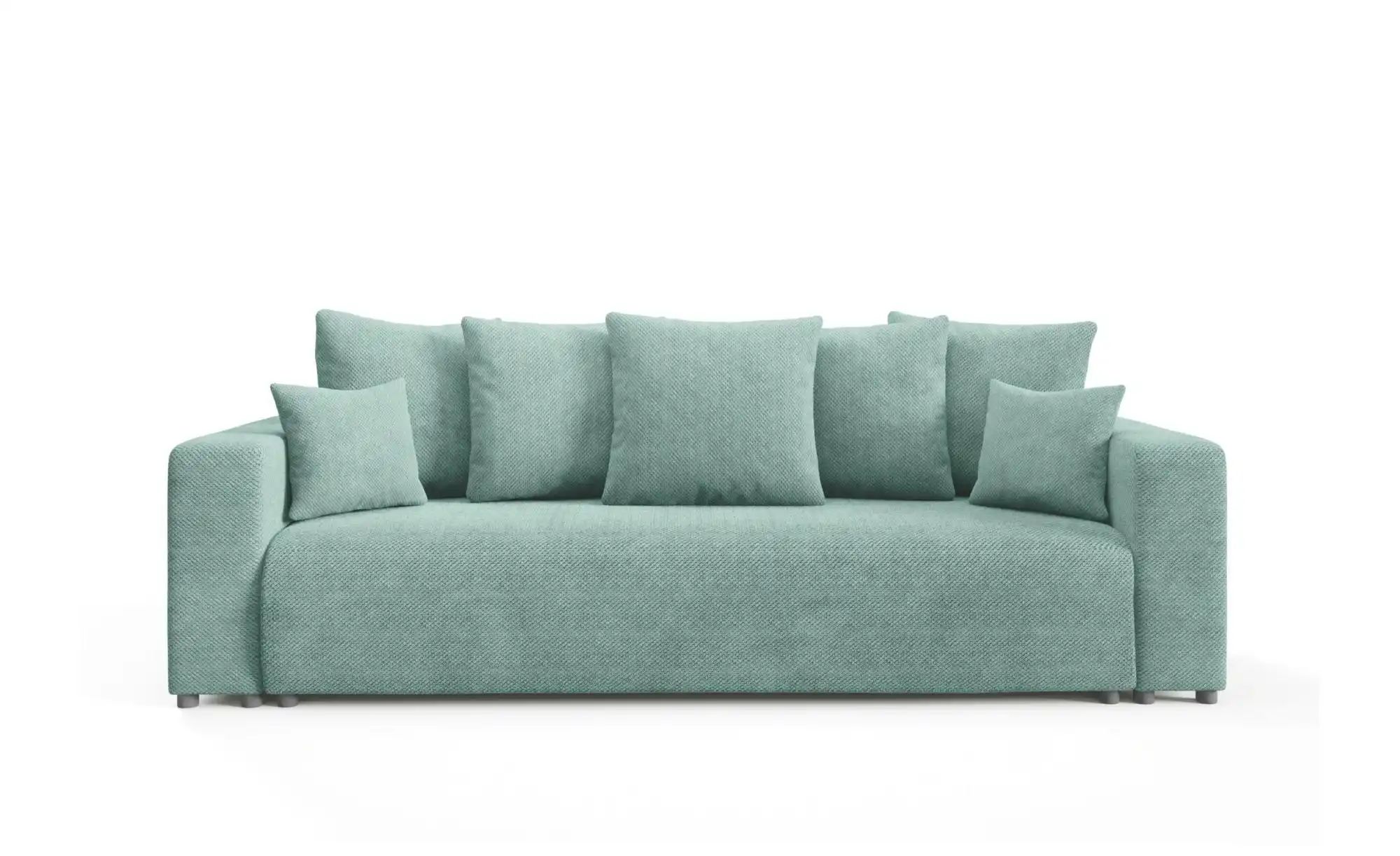 Schlafsofa mit Bettkasten Evora ¦ grün ¦ Maße (cm): B: 247 H: 88 Polstermöb günstig online kaufen