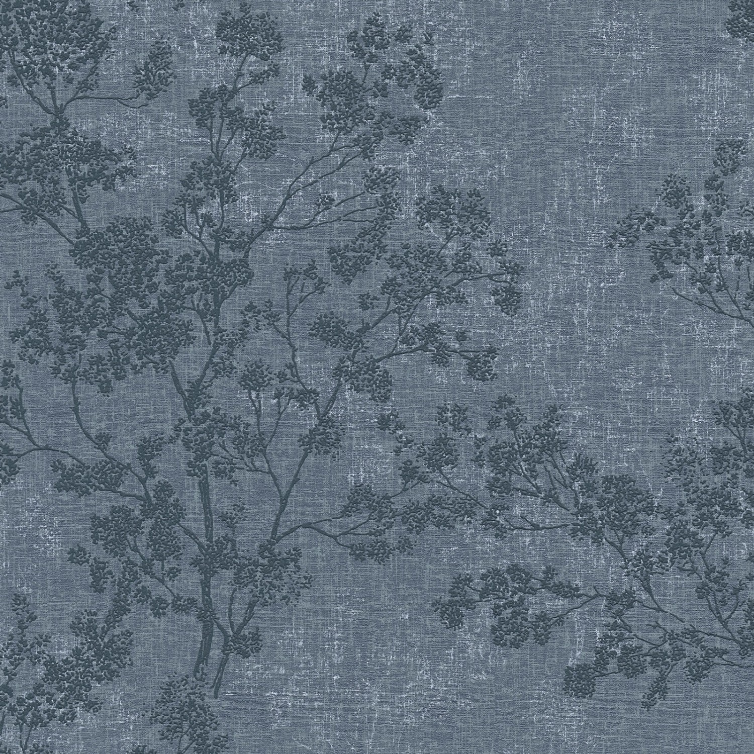 Bricoflor Blaue Tapete Chinesisch Vlies Baumtapete in Dunkelblau Asiatisch günstig online kaufen