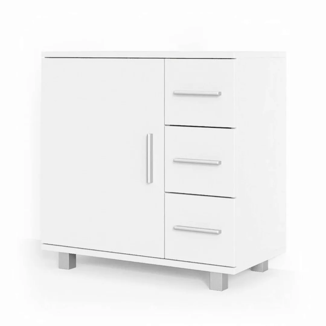Vicco Waschbeckenunterschrank Ilias, Weiß, 60 x 60.8 cm Drehbar günstig online kaufen