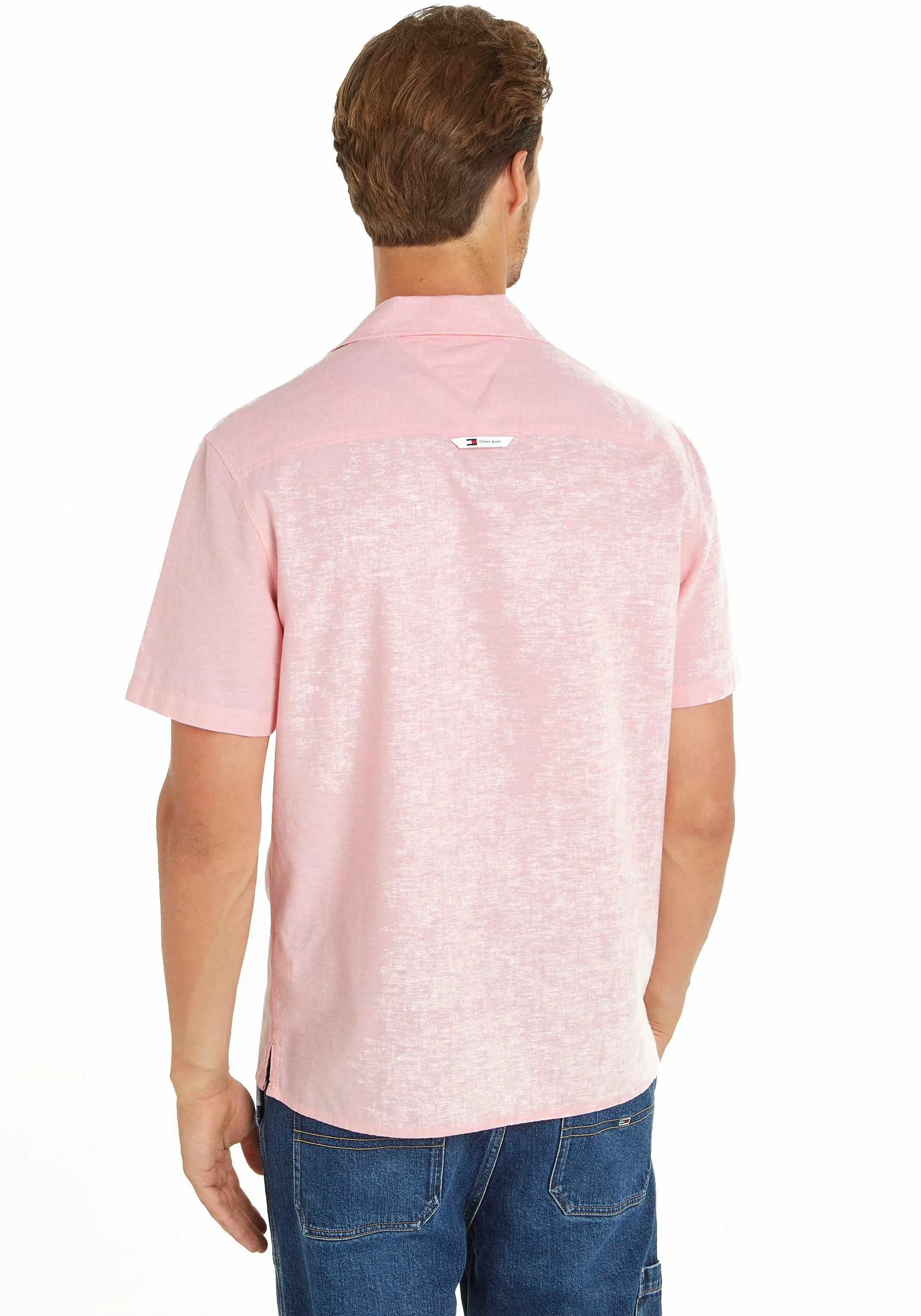 Tommy Jeans Plus Kurzarmhemd TJM LINEN BLEND CAMP SHIRT EXT Große Größen günstig online kaufen