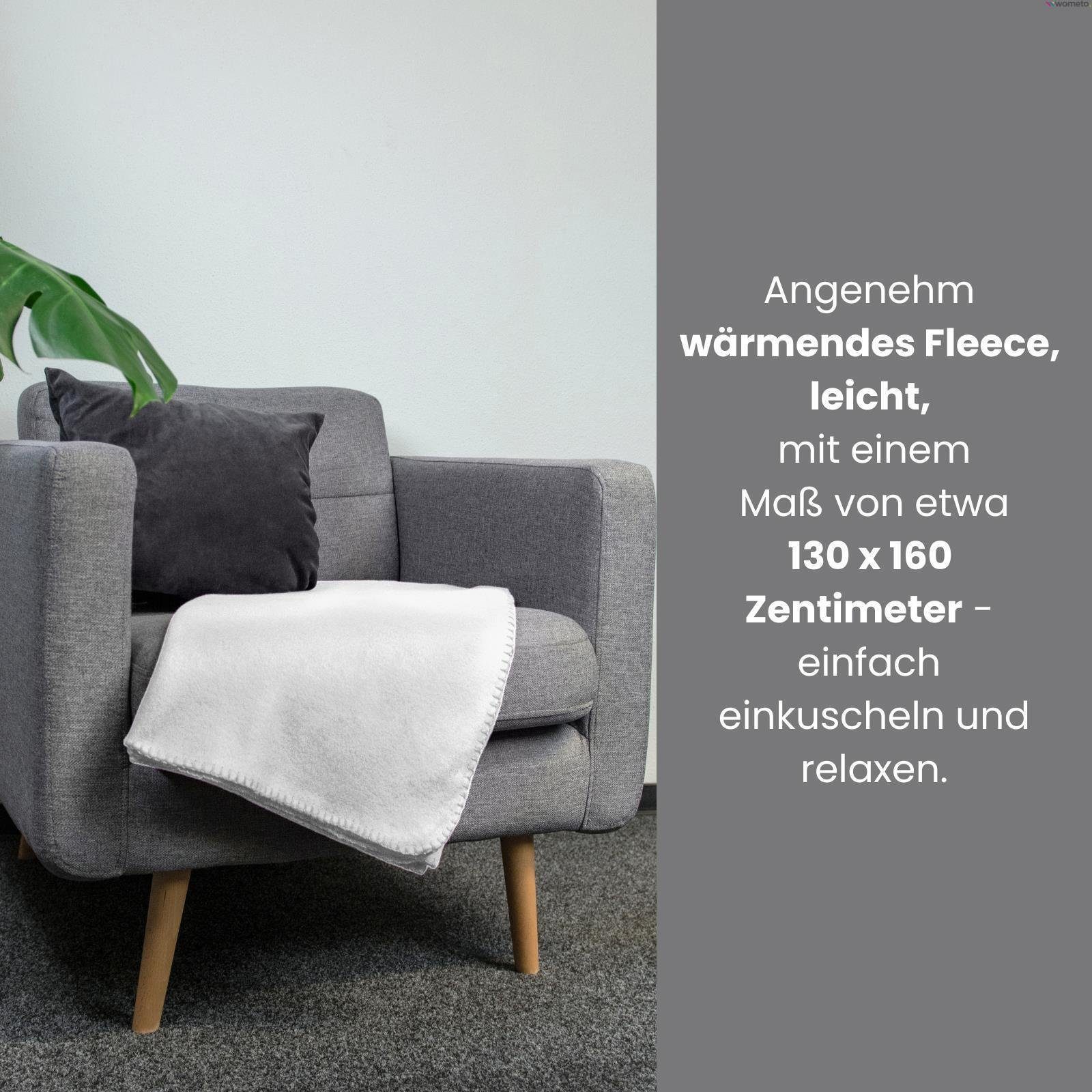 Wohndecke Polar-Fleece, wometo, OEKO-TEX®, 3 Fleecedecken günstig online kaufen