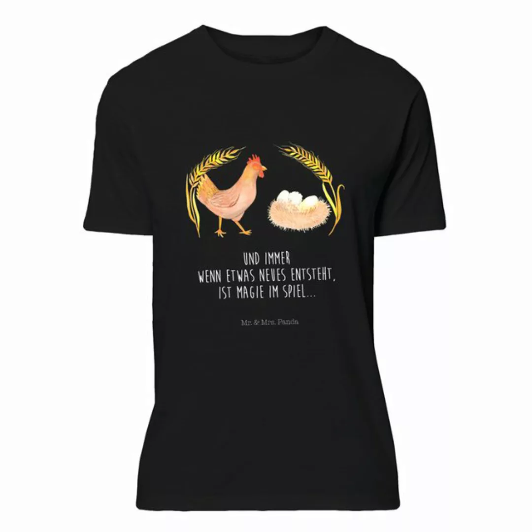 Mr. & Mrs. Panda T-Shirt Huhn stolz - Schwarz - Geschenk, Geburt, Landwirt, günstig online kaufen