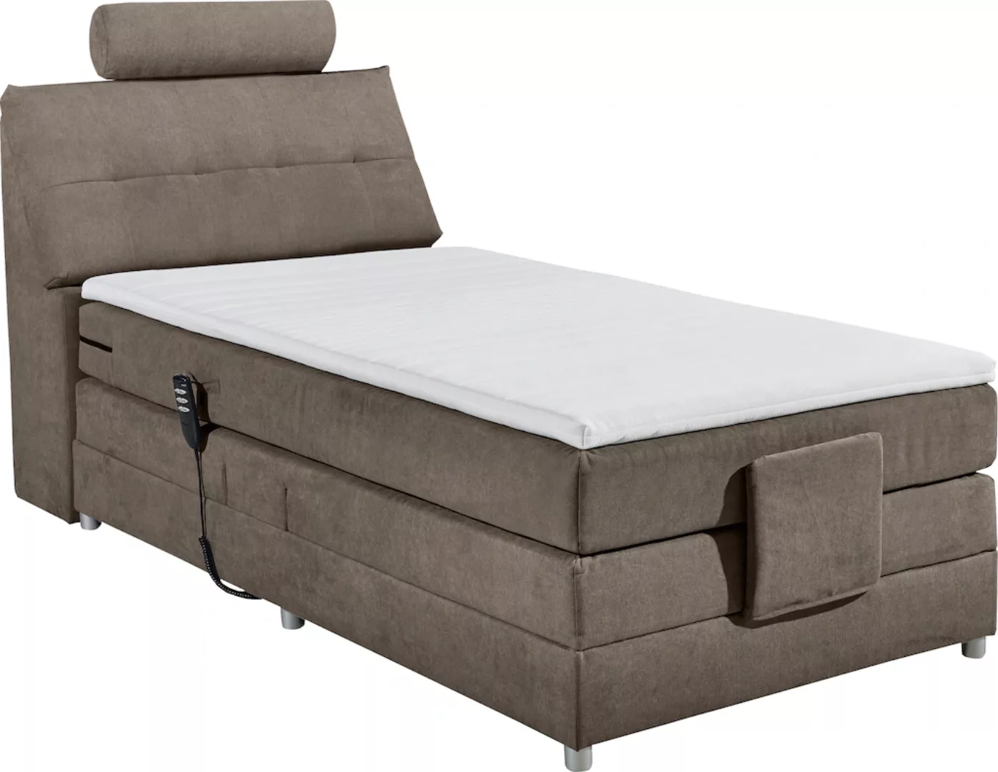 ED EXCITING DESIGN Boxspringbett »Palermo«, inkl. Motor, Topper, Kopfstütze günstig online kaufen