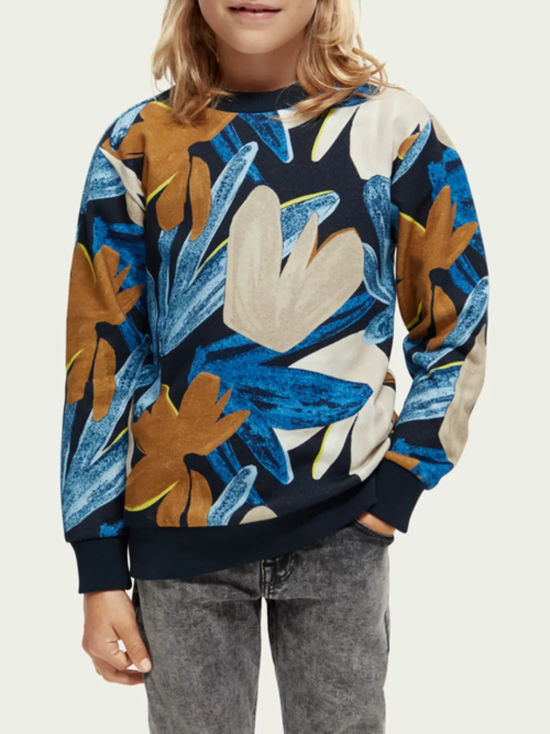 Scotch & Soda Printed organic cotton sweatshirt günstig online kaufen