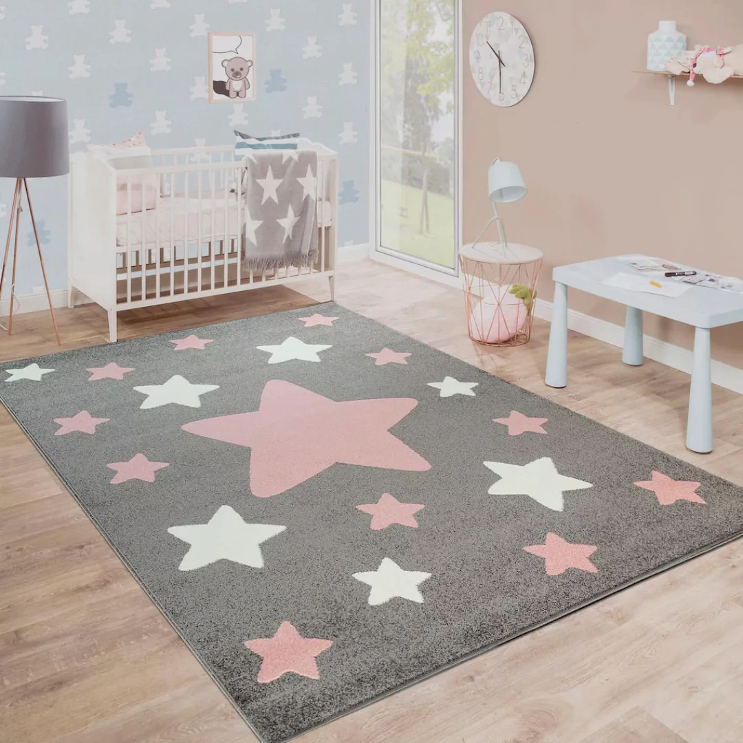 Paco Home Kinderteppich »Capri 330«, rechteckig, 11 mm Höhe, Kurzflor, Moti günstig online kaufen