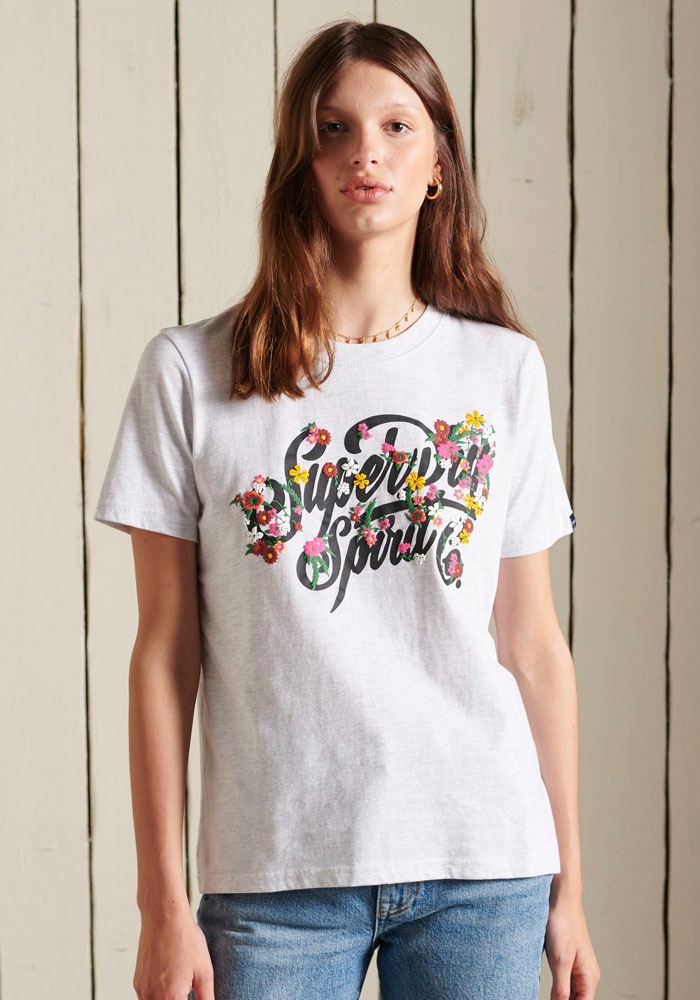 Superdry Kurzärmeliges T-shirt XS Ice Marl günstig online kaufen