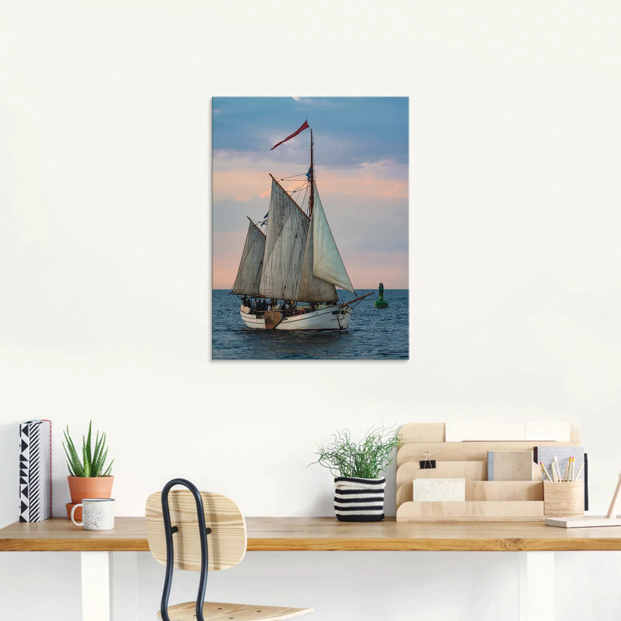 Artland Glasbild "Segelschiff Hanse Sail in Rostock III", Boote & Schiffe, günstig online kaufen