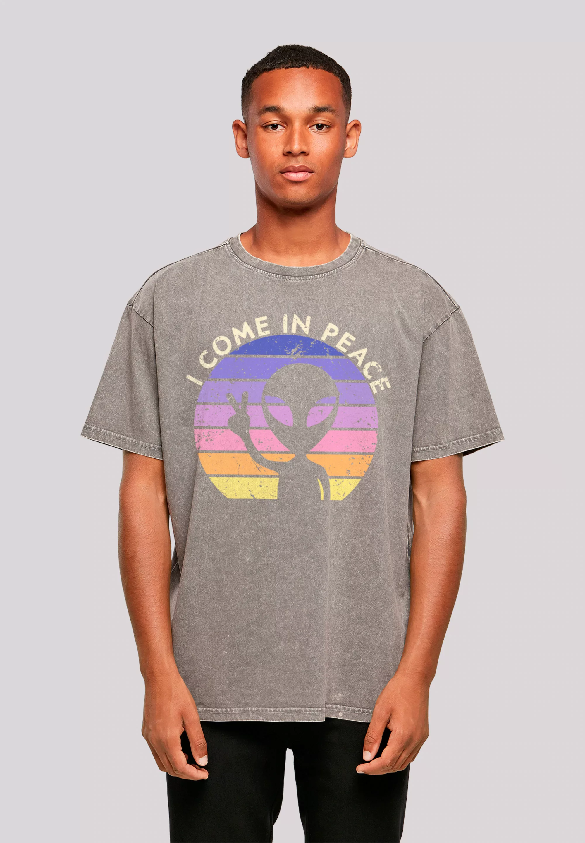 F4NT4STIC T-Shirt "Alien Peace Sunset", Premium Qualität günstig online kaufen