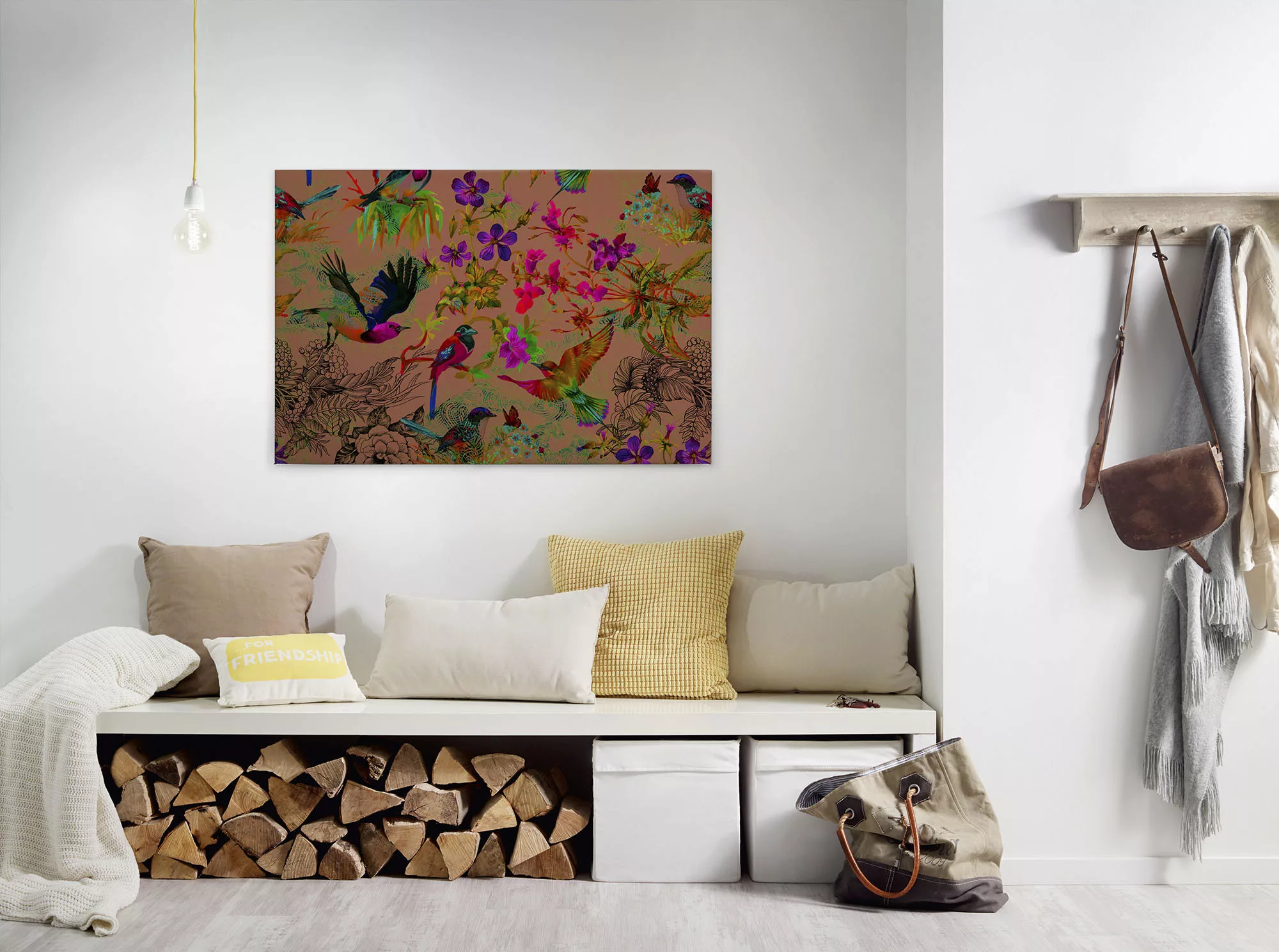 A.S. Création Leinwandbild "funky birds 3", Kunst-Vögel-Kinder, (1 St.), Ke günstig online kaufen