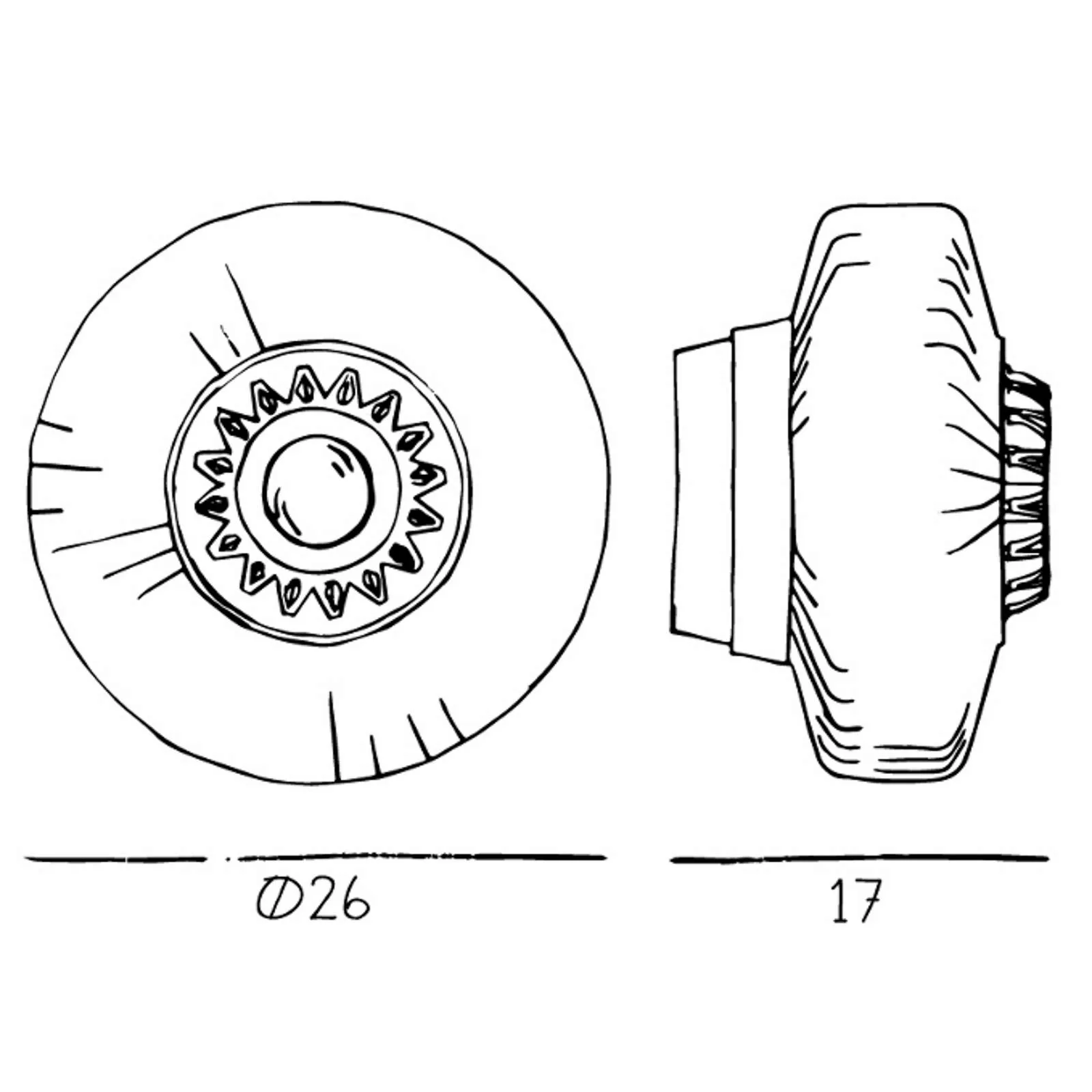 Wandleuchte New Wave Optic, rauchgrau, Eyeball, Stecker günstig online kaufen