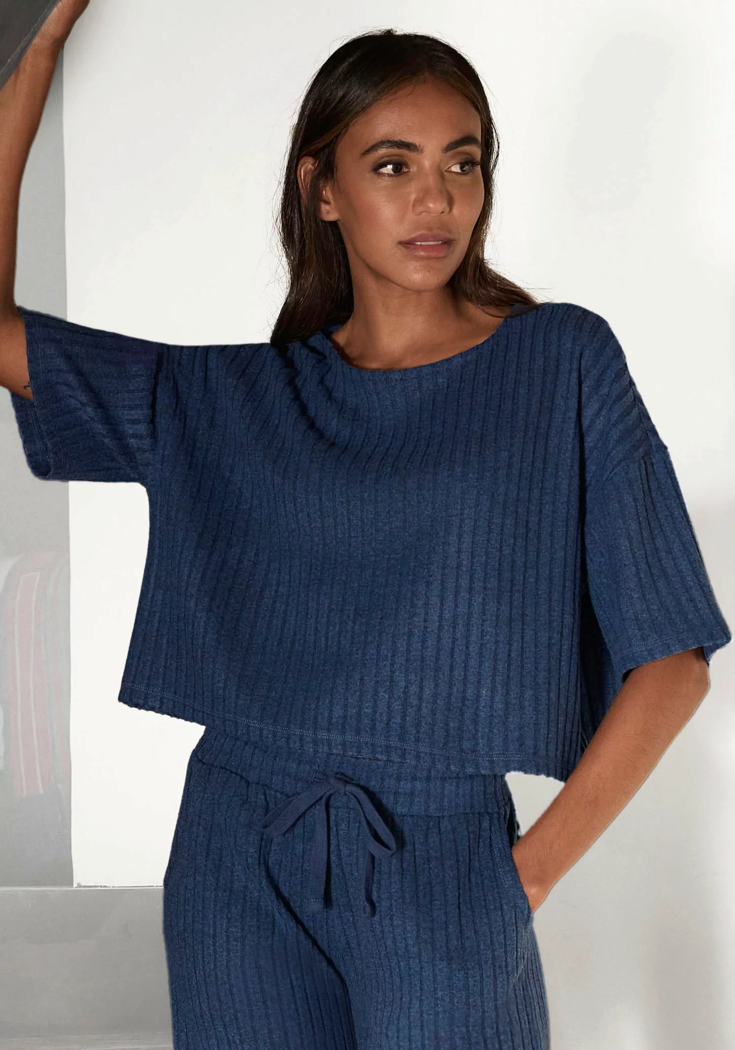 LASCANA 3/4-Arm-Shirt /Loungeshirt/Strickshirt aus weichem Strick, Loungewe günstig online kaufen