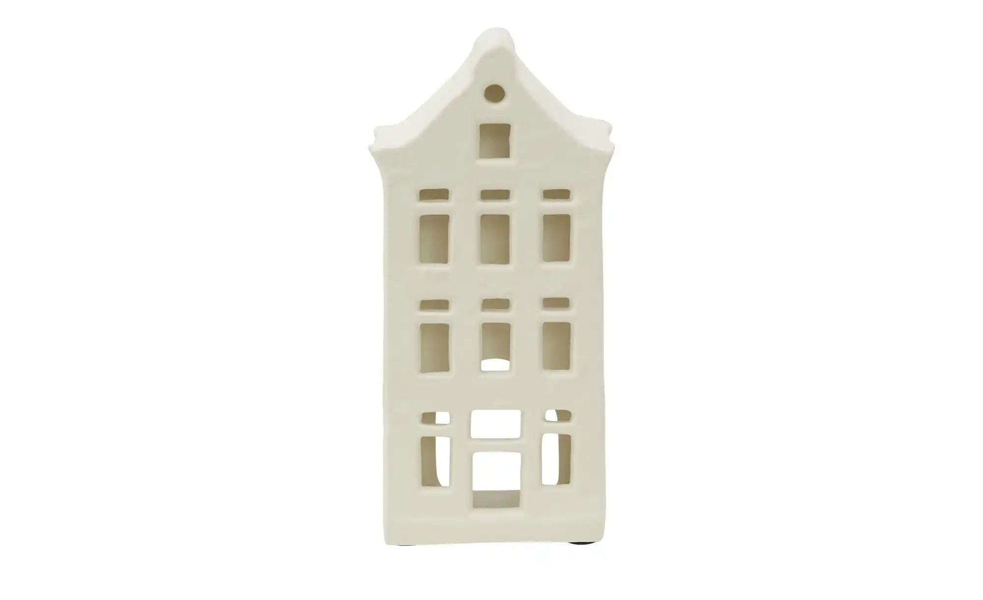 HOME STORY Windlicht Haus ¦ creme ¦ Aluminium ¦ Maße (cm): B: 10 H: 20,5 T: günstig online kaufen