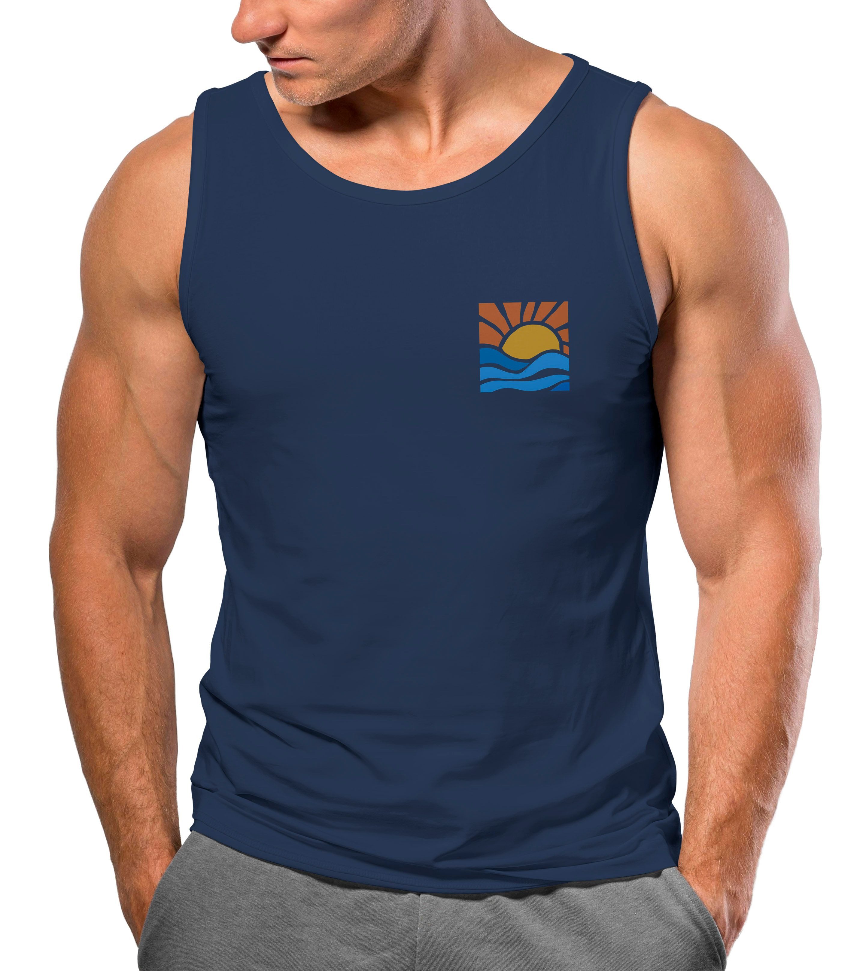 Neverless Tanktop Herren Tank-Top Logo Print günstig online kaufen