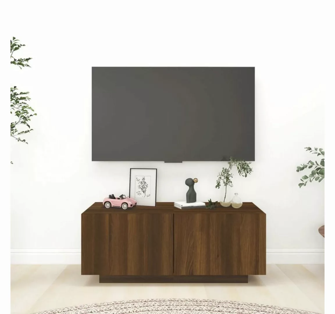 furnicato TV-Schrank Braun Eichen-Optik 100x35x40 cm Holzwerkstoff günstig online kaufen