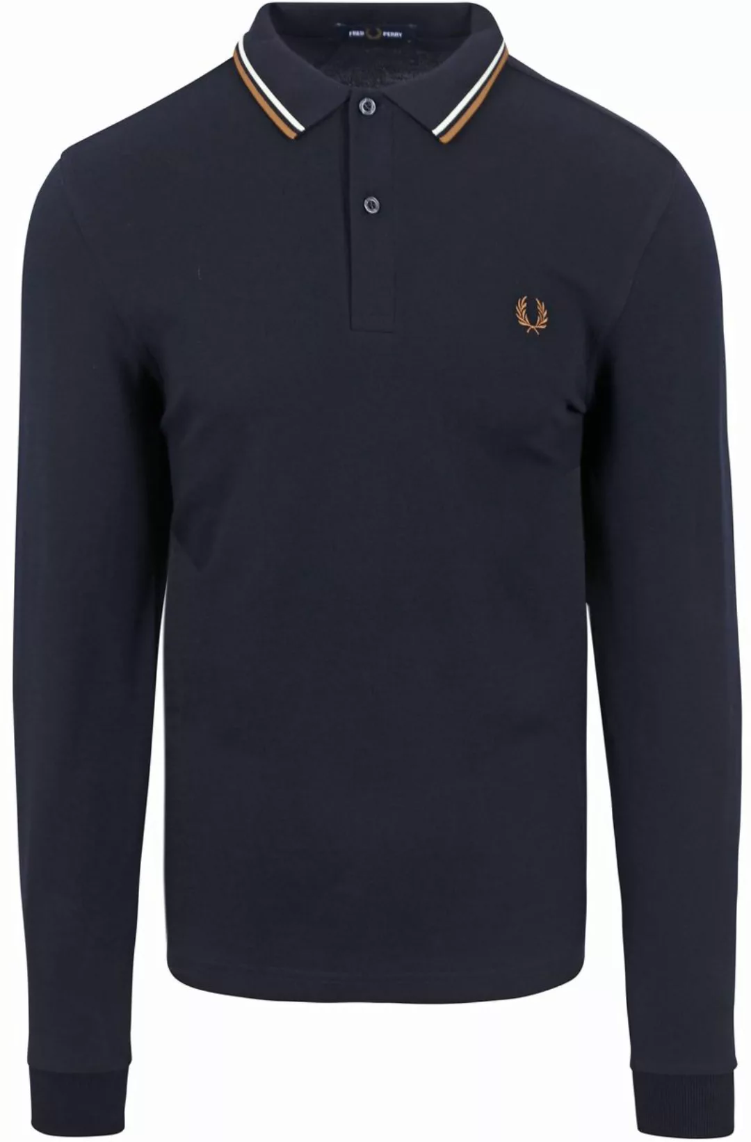 Fred Perry Langarm-Poloshirt Navy U86 - Größe M günstig online kaufen