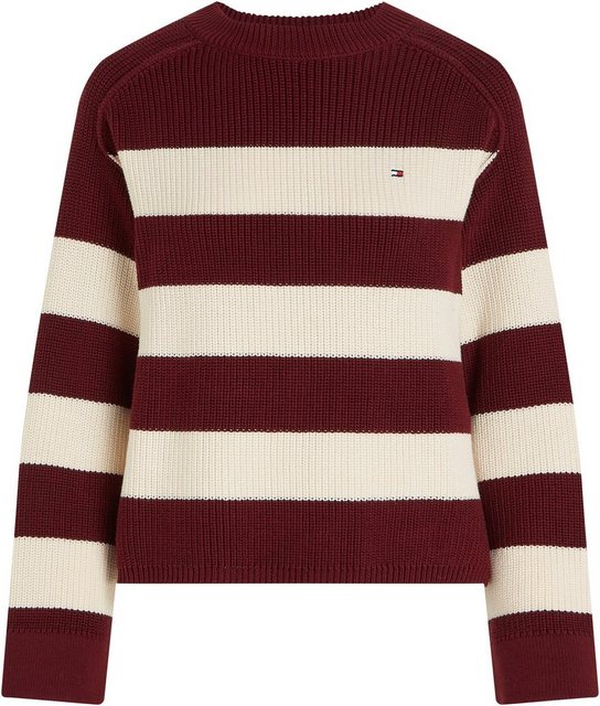 Tommy Hilfiger Rundhalspullover (Global Serie TH WOMEN) mit Logostickerei günstig online kaufen