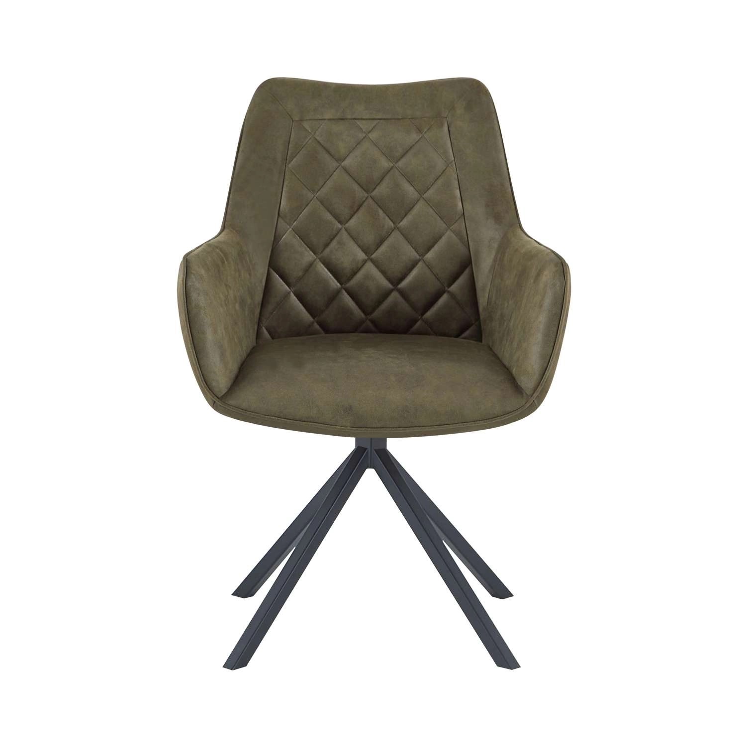 MeGusta Moderner Stuhl Armlehnstuhl Grün Polsterstuhl Esszimmerstuhl mit Ar günstig online kaufen