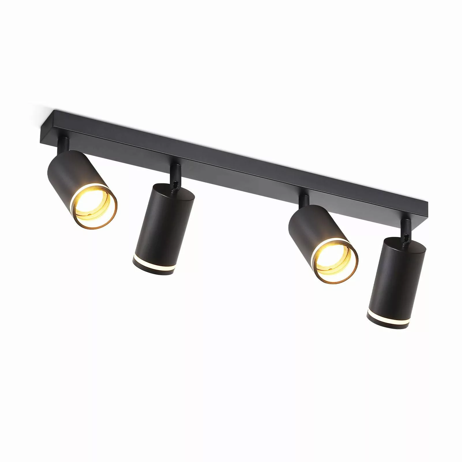 ZMH Deckenstrahler 4 Flammig Schwarz/Weiß Deckenlampe günstig online kaufen