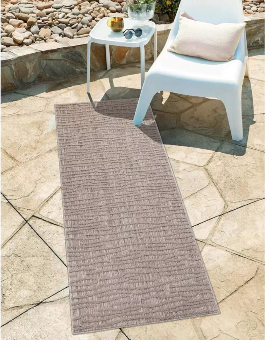 Carpet City Teppich »In-& Outdoorteppich Santorini 454, 3D-Effekt, Raute-Op günstig online kaufen