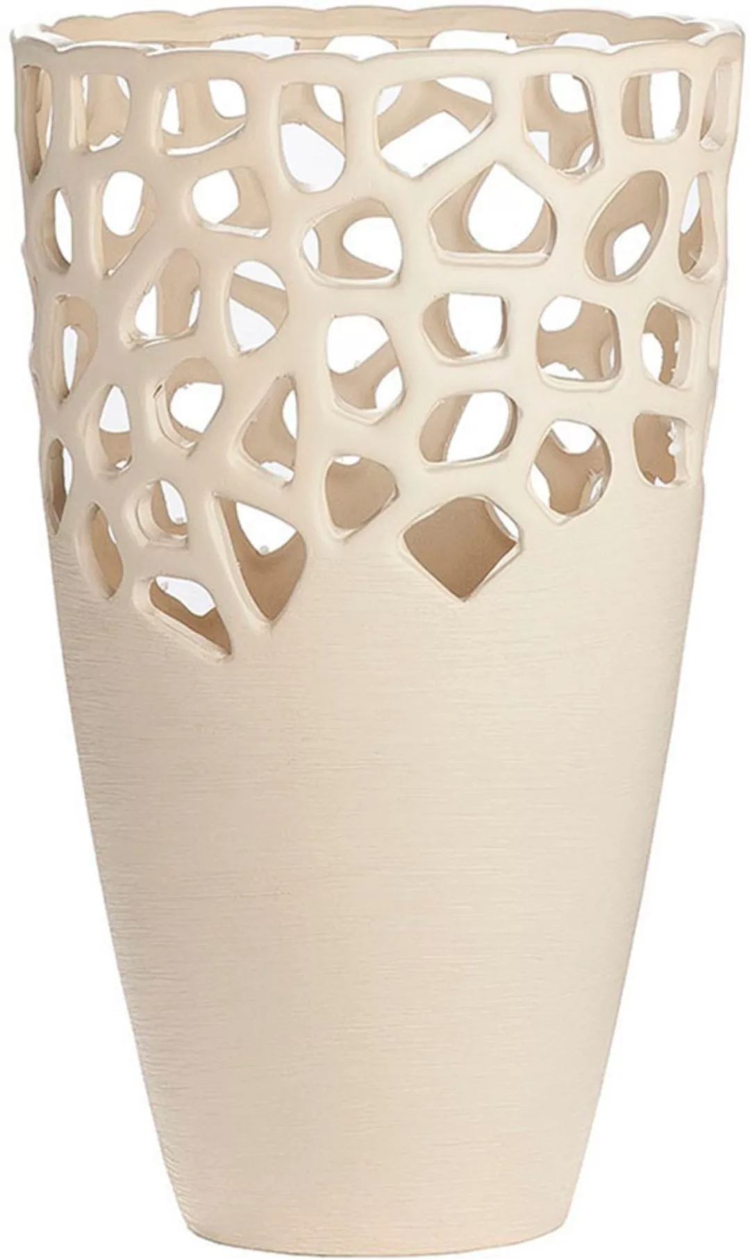 GILDE Tischvase »Bologna, Dekovase mit Cut-Outs«, (1 St.), Vase aus Keramik günstig online kaufen