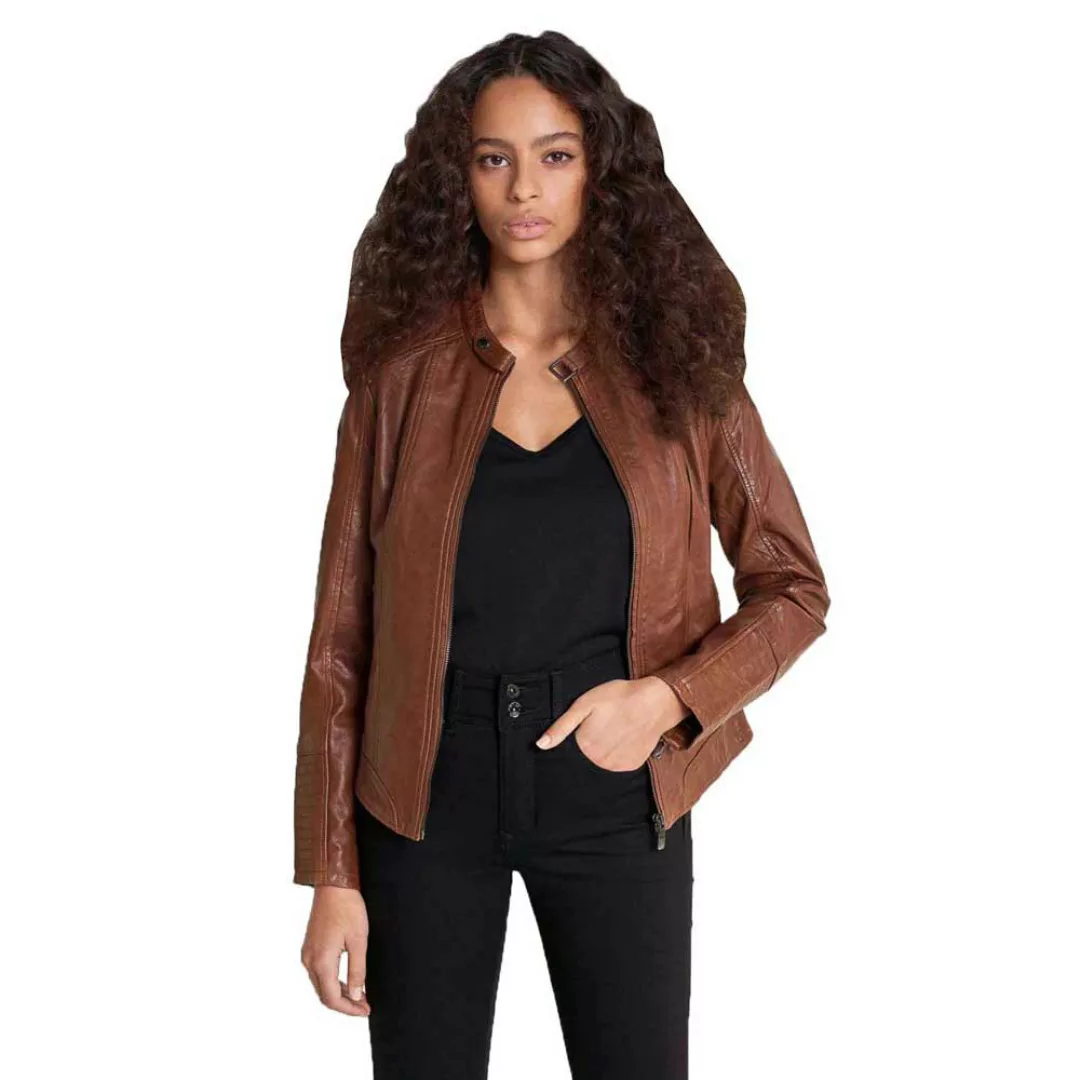 Salsa Jeans Leather Jacke S Brown günstig online kaufen