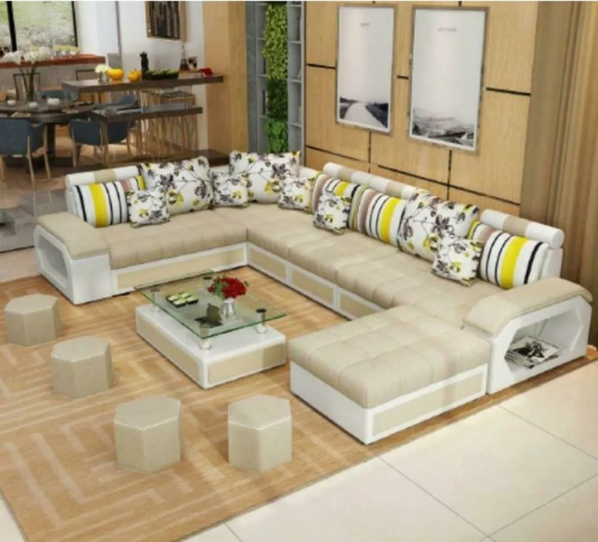 JVmoebel Ecksofa Couch Möbel Wohnlandschaft Luxus Sofas Ecksofa U-Form, Mad günstig online kaufen