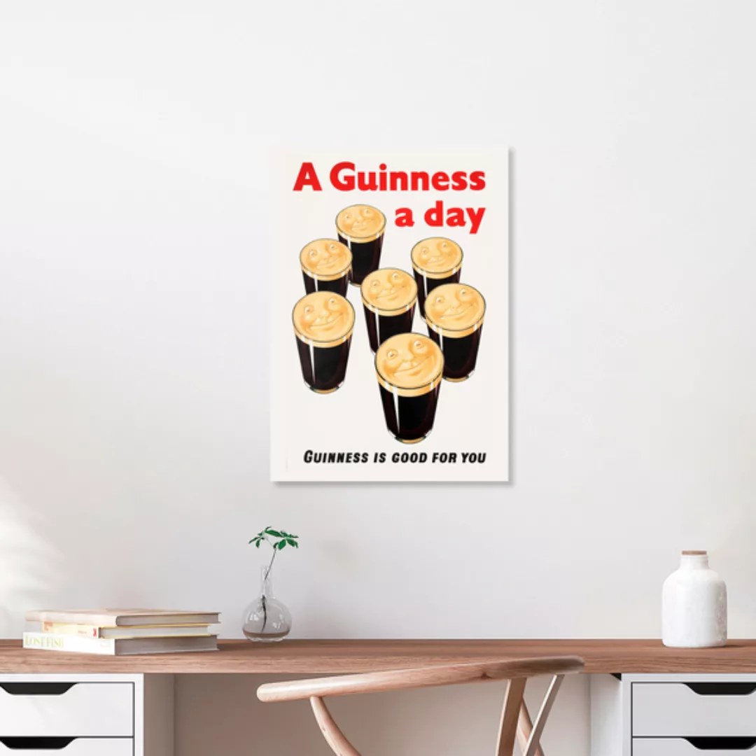 Poster / Leinwandbild - A Guinness A Day - Guinness Is Good For You günstig online kaufen