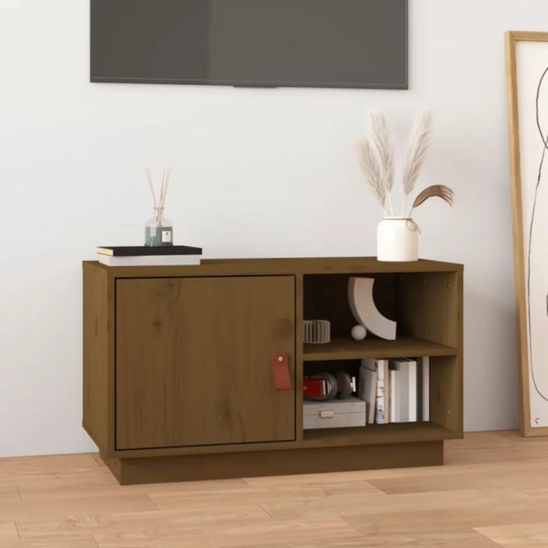 vidaXL TV-Schrank TV-Schrank Honigbraun 70x34x40 cm Massivholz Kiefer (1-St günstig online kaufen