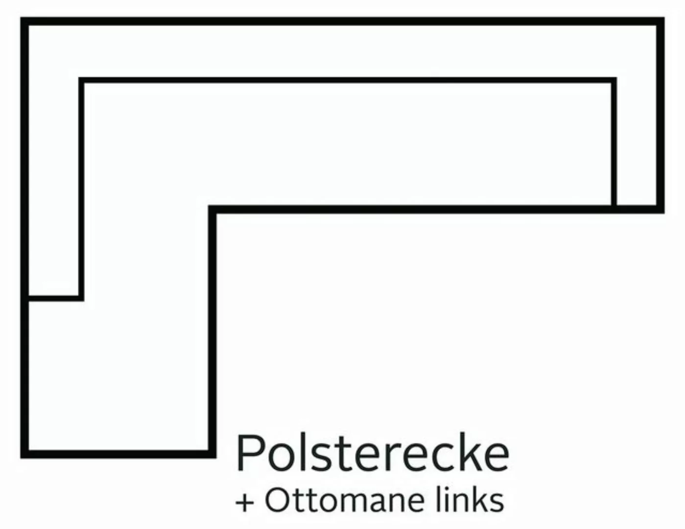 Home affaire Ecksofa MARSEILLE (279/152cm),L-Form, Rec. rechts/links, Massi günstig online kaufen