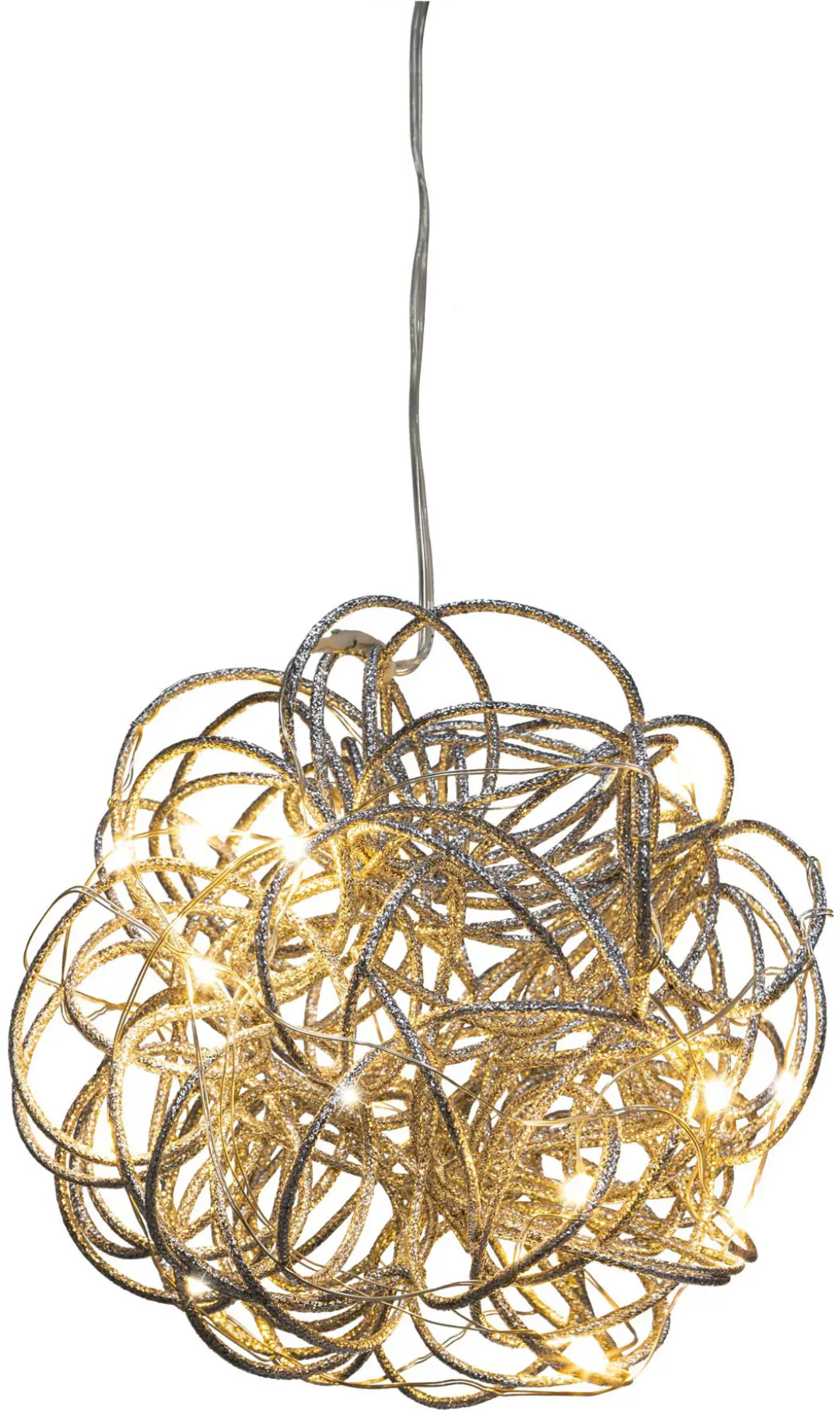 Creativ light Dekoobjekt "Hänge-Drahtkugel", mit 10 LEDs, Ø 15 cm, batterie günstig online kaufen
