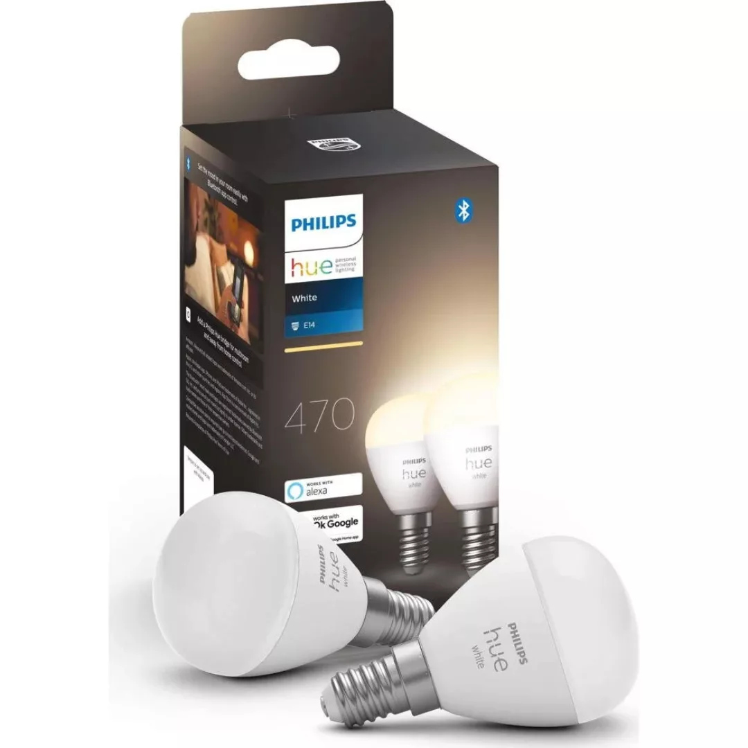 Smart Glühbirne Philips Weiß E14 40 W G 470 Lm (2700k) (2 Stück) (restaurie günstig online kaufen
