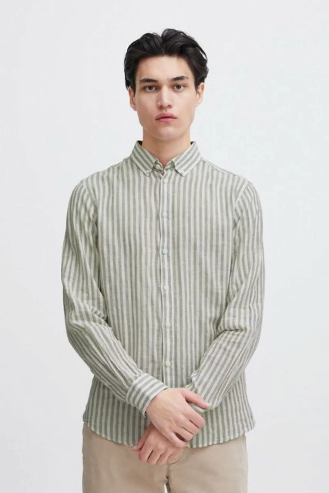 Casual Friday Langarmhemd CFAnton LS BD striped linen mix shirt Shirt aus L günstig online kaufen