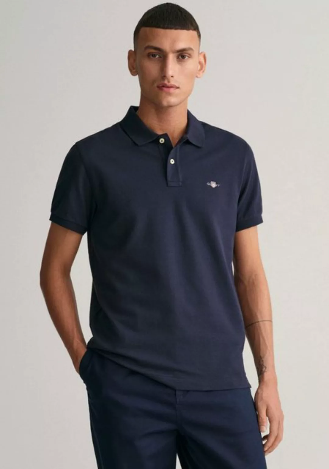 Gant Poloshirt SLIM ORIGINAL PIQUE SS RUGGER mit Logostickerei auf der Brus günstig online kaufen