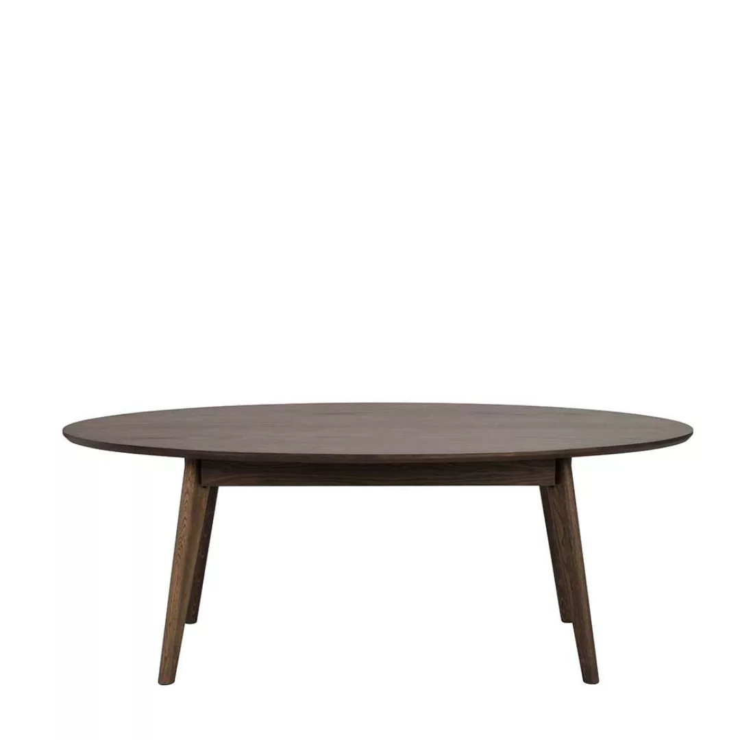 Ovaler Wohnzimmer Tisch in Eiche dunkel 130 cm breit - 48 cm hoch günstig online kaufen